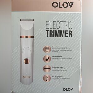 OLOV Electric USB Trimmer Body Groomer in White and Rose Gold NEW